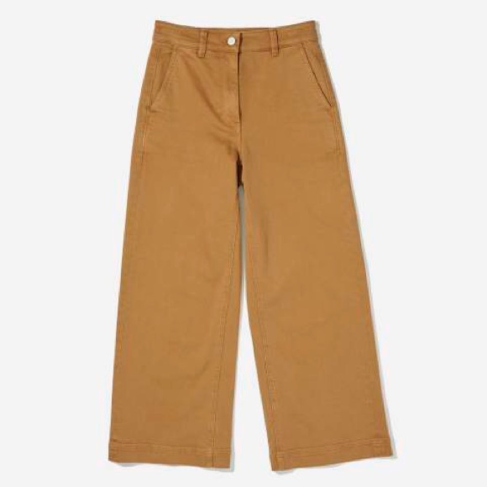 Everlane Wide Leg Crop pants in Ochre, size 10